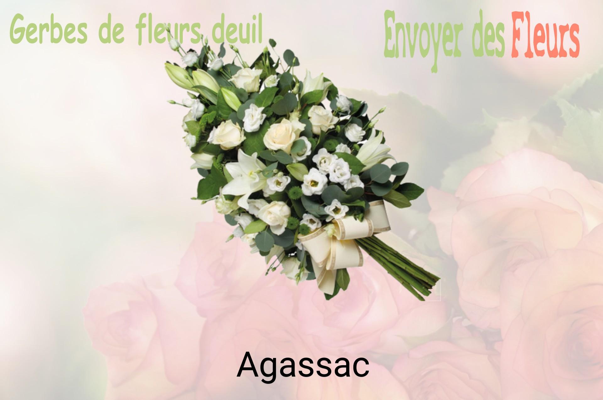 Gerbe de fleurs de deuil livrée à Agassac